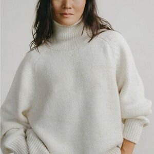 OZMA Rue Turtleneck, Alpaca Wool, Cream